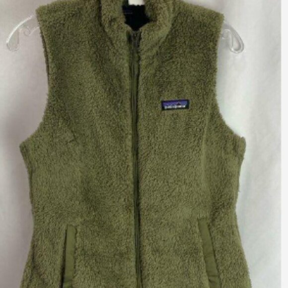 Patagonia Women's Moss Green Fury Full Zip Lined Vintage Retro Vest Size Medium - Picture 2 of 10